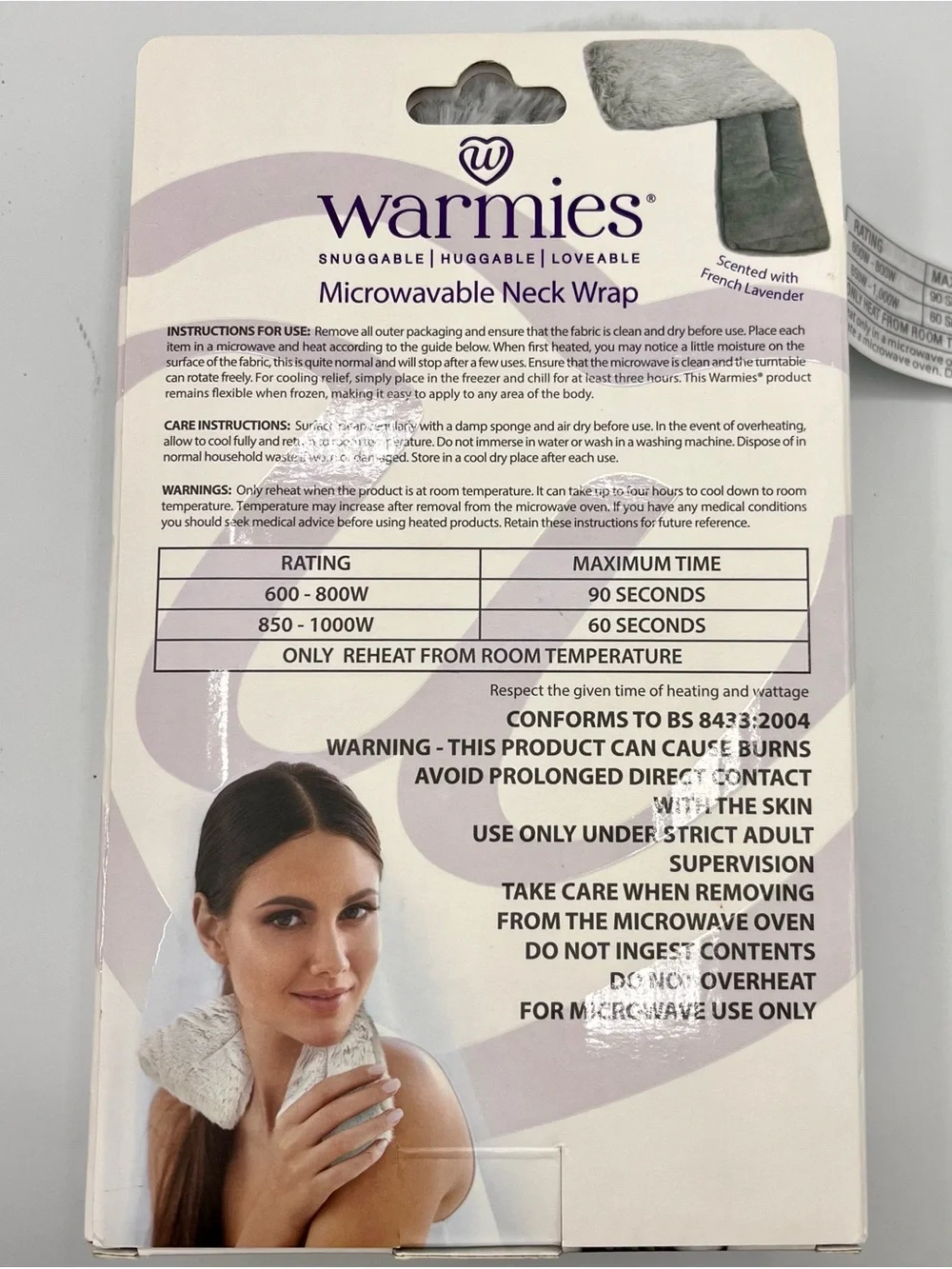 Warmies Microwavable Neck Wrap, Ultra Plush Faux Fur